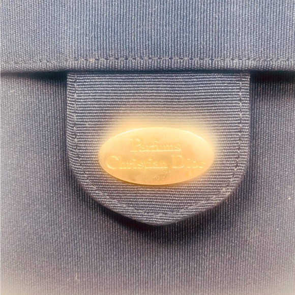 Dior Navy Cosmetic Pouch with Gold Detail - Picture 2 of 6